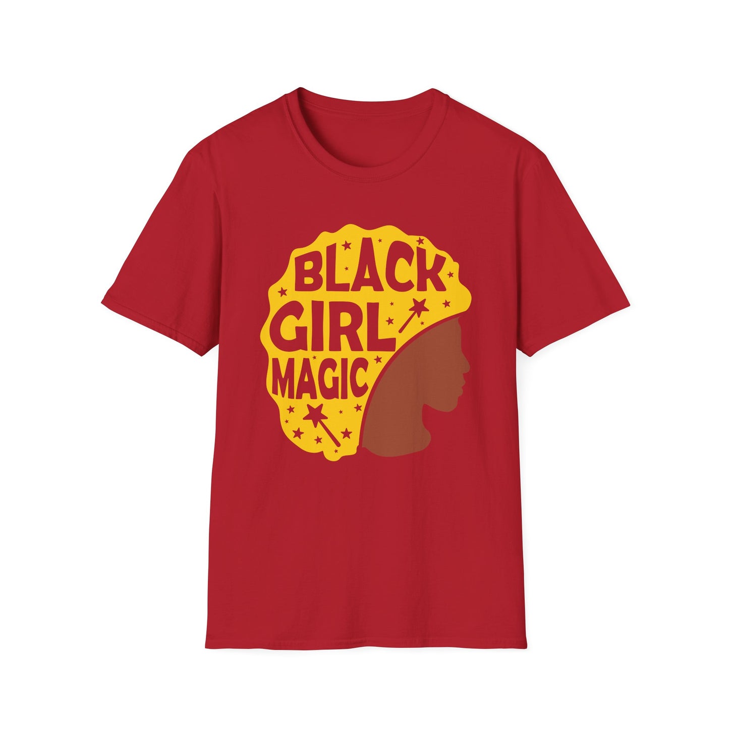 Empowerment Tee: Black Girl Magic Unisex Softstyle T-Shirt, Affirmation Shirt, Gift for Her, Inspirational Apparel, Cultural Pride Wear