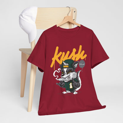Street Style Unisex Heavy Cotton Tee - 'Kush Ville' Graphic Design