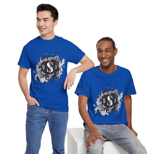 Unisex Heavy Cotton Tee - Time Designs Dollar Clock Graphic T-Shirt