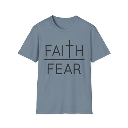 Inspirational Faith Over Fear T-Shirt | Unisex Softstyle Tee