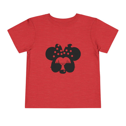 Cute Toddler Tee with Sunglasses Minnie Design, Kids Fashion, Summer Outfit, Birthday Gift, Playdate Shirt