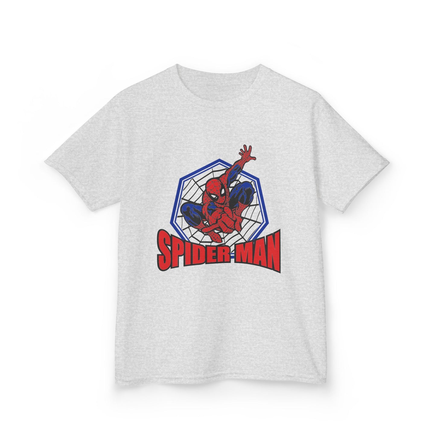 Kids Spider-Man Heavy Cotton Tee, Superhero Shirt, Marvel Tee for Boys, Birthday Gift, Comic-themed Apparel, Playwear