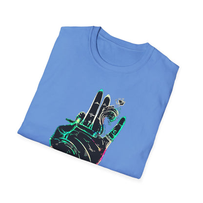 Psychedelic Hand Design Unisex T-Shirt - Softstyle, Casual Vibe