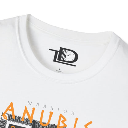 Anubis Unisex Softstyle T-Shirt, Egyptian Mythology Tee, Graphic Tee, Casual Wear for Fans, Gift for Halloween or Birthdays