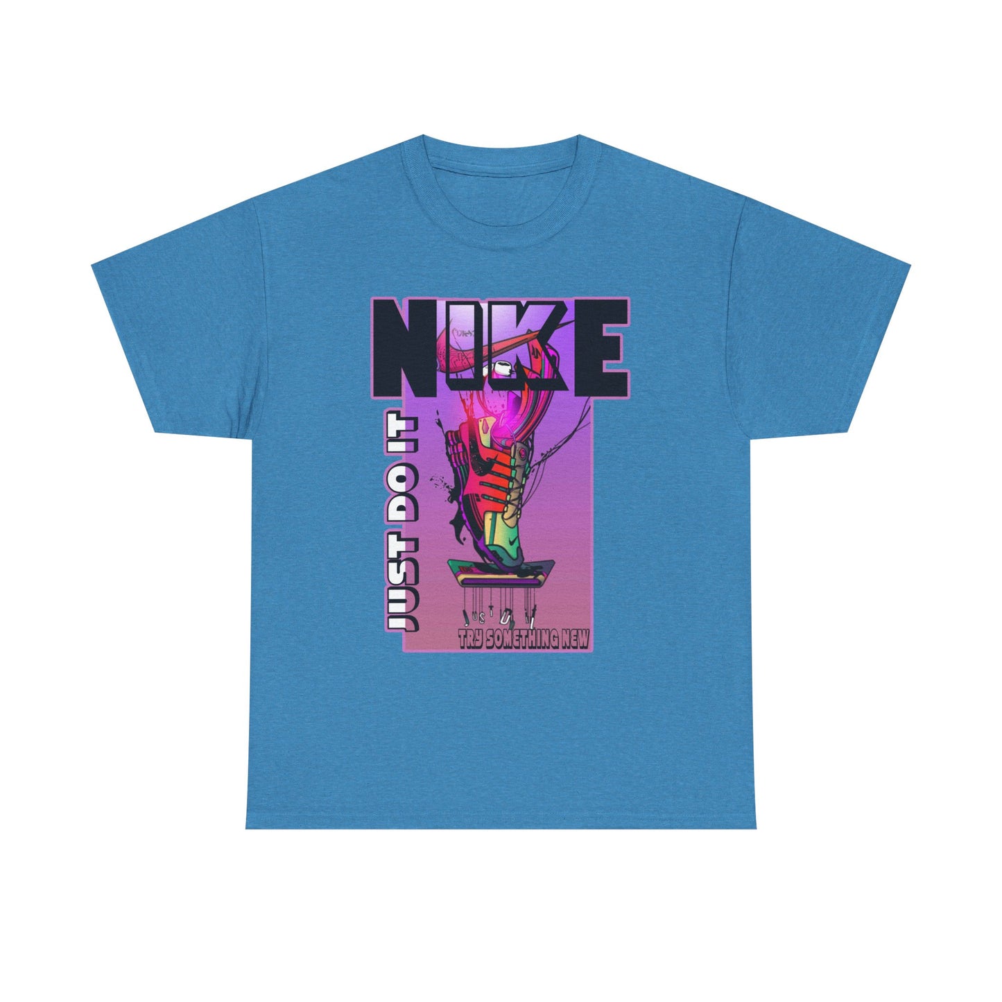 Vintage-Style Nike Unisex Heavy Cotton Tee - Just Do It Graphic Shirt