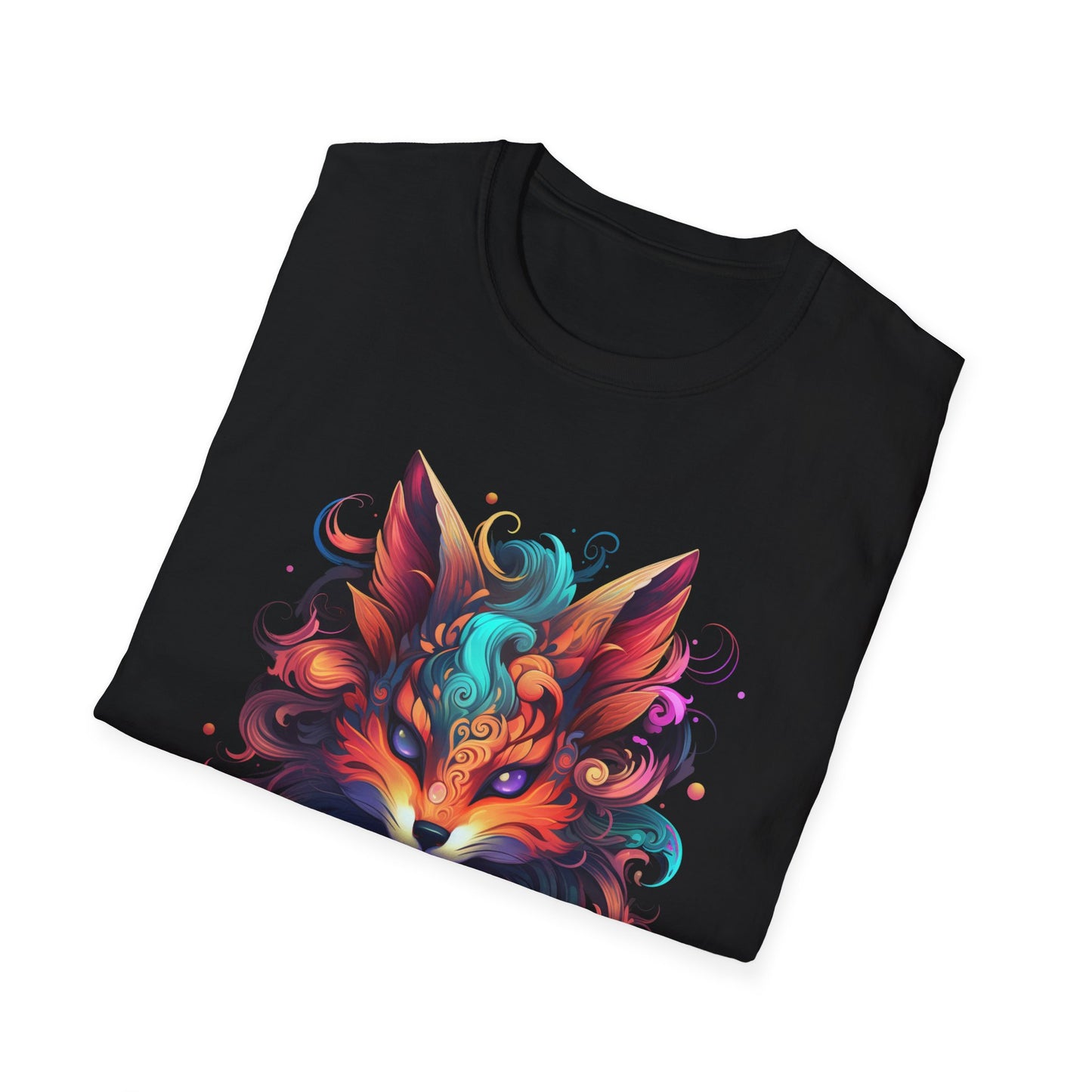 Colorful Fox Illustration Unisex T-Shirt - Vibrant Art Tee