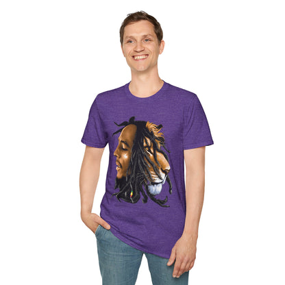 Rasta Lion Unisex Softstyle T-Shirt - Reggae Vibes Inspired Apparel