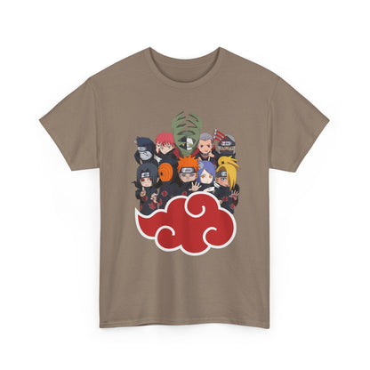 Anime-Inspired Unisex Heavy Cotton Tee - Naruto Characters Design