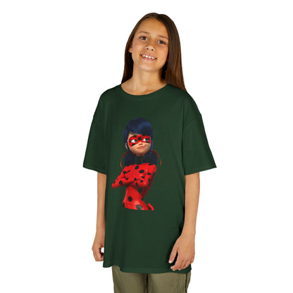 Cool Ladybug Superhero Kids Heavy Cotton Tee | Fun and Playful Design for Young Heroes