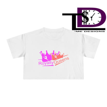Royalty Queens Crop Tee - Stylish Women's Fashion for Birthdays, Festivals, Casual Wear, Gifts for Her, Trendy Outfit