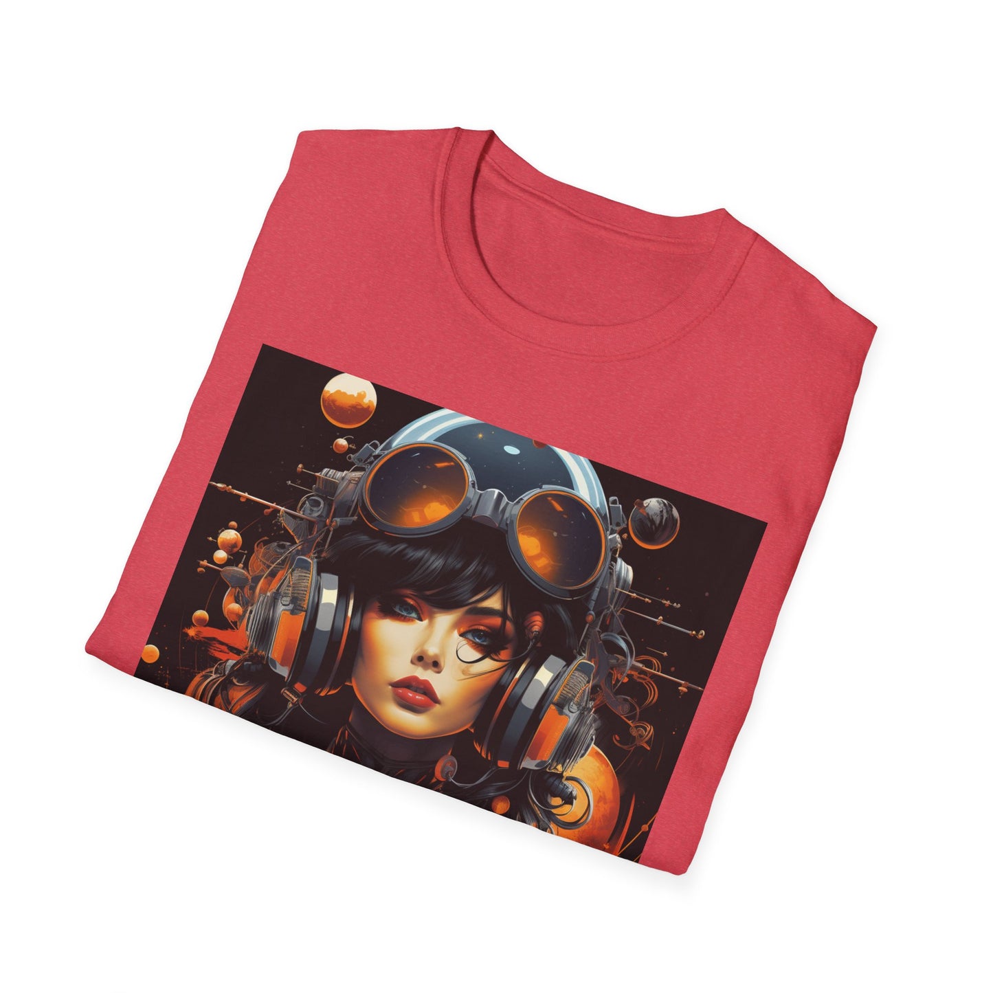 Bold Graphic Unisex T-Shirt - Retro Space Girl Design