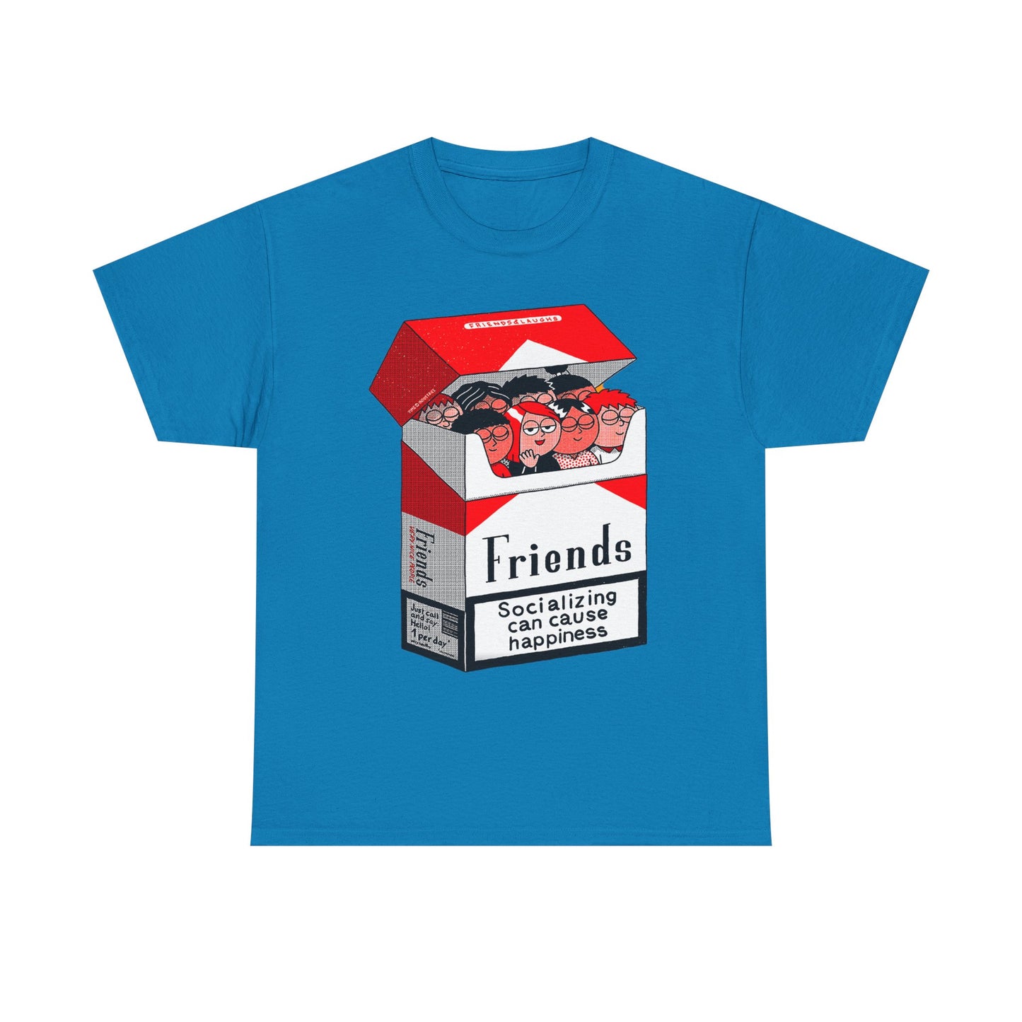 Friends Socializing Unisex Heavy Cotton Tee - Fun Graphic T-Shirt