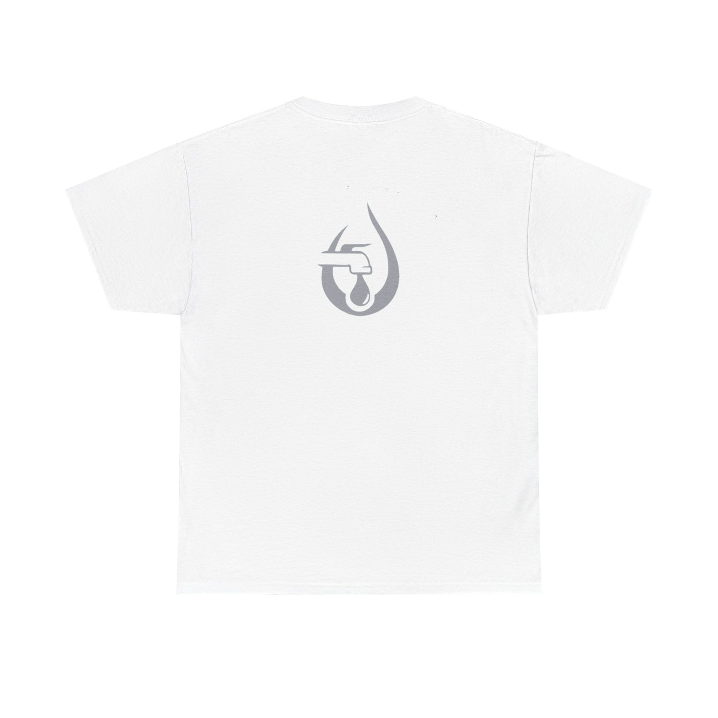 Unisex Heavy Cotton Tee - Minimalist Water Drop Design
