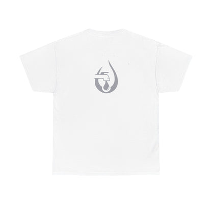 Unisex Heavy Cotton Tee - Minimalist Water Drop Design