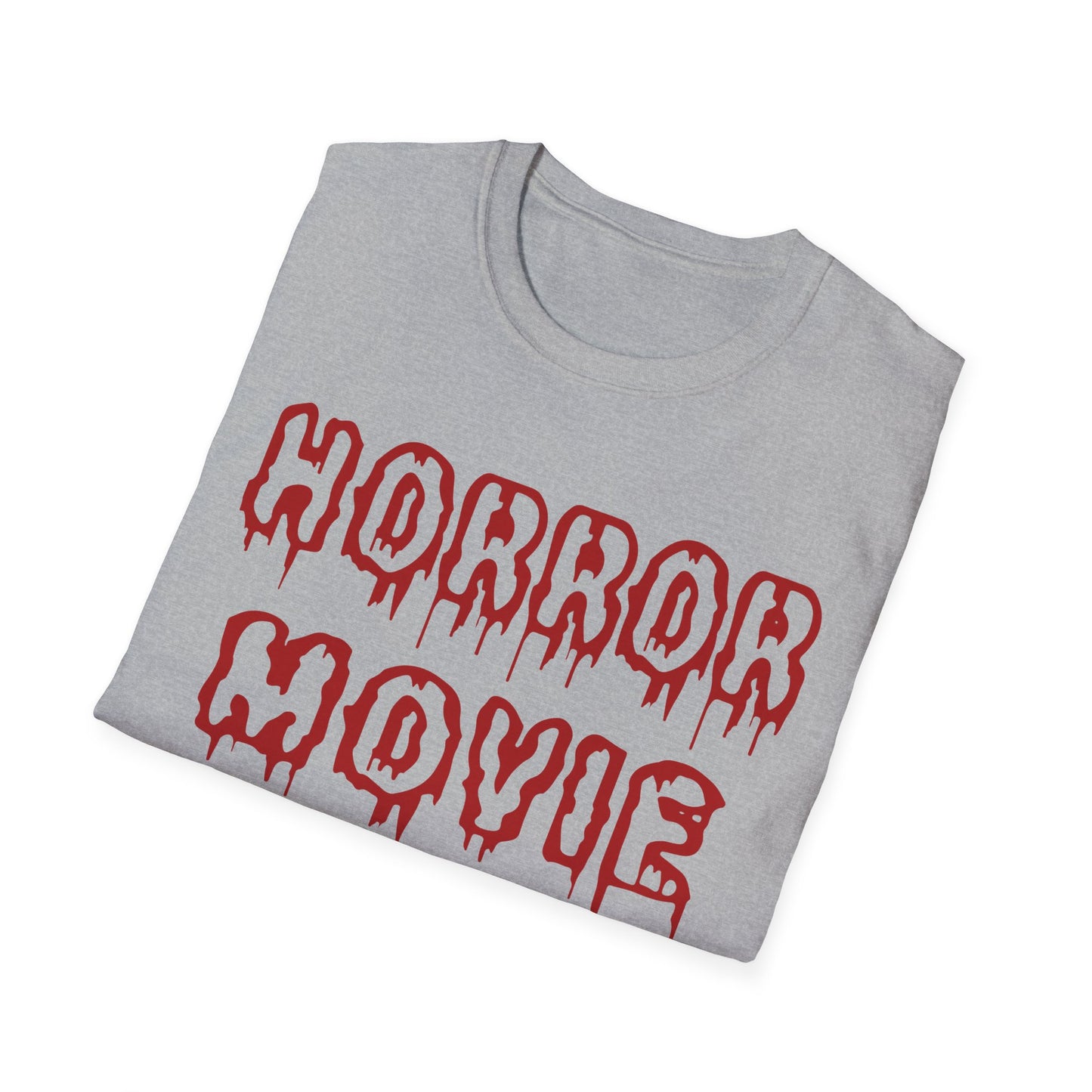 Horror Movie Addict T-Shirt, Unisex Softstyle Tee, Gifts for Film Lovers, Horror Movie Fans, Halloween Apparel, Casual Wear