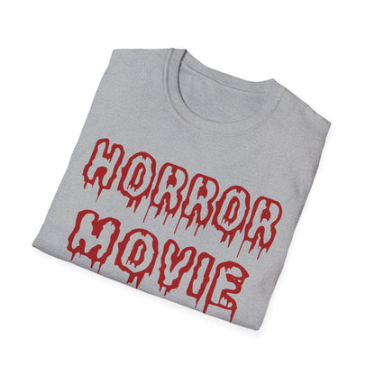 Horror Movie Addict T-Shirt, Unisex Softstyle Tee, Gifts for Film Lovers, Horror Movie Fans, Halloween Apparel, Casual Wear
