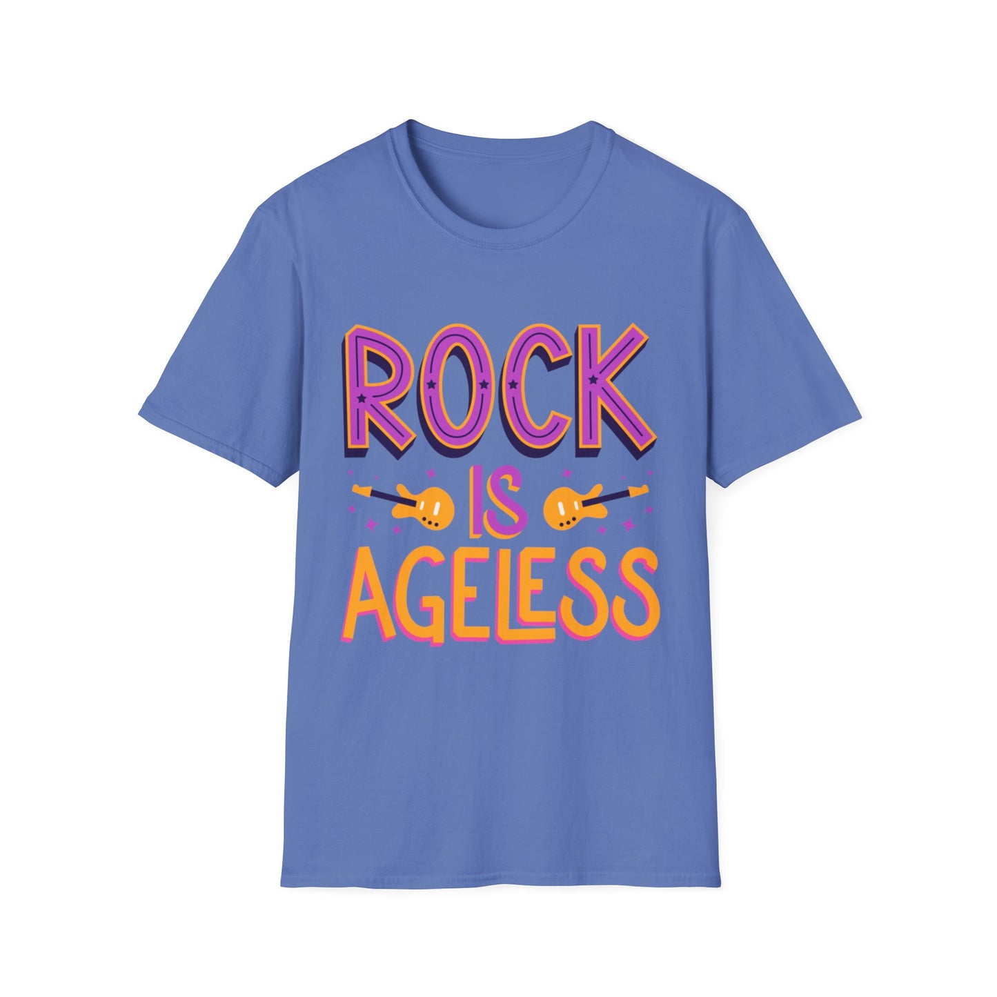 Rock is Ageless T-Shirt | Unisex Softstyle Tee for Music Lovers, Festival Wear, Gift for Musicians, Retro Apparel