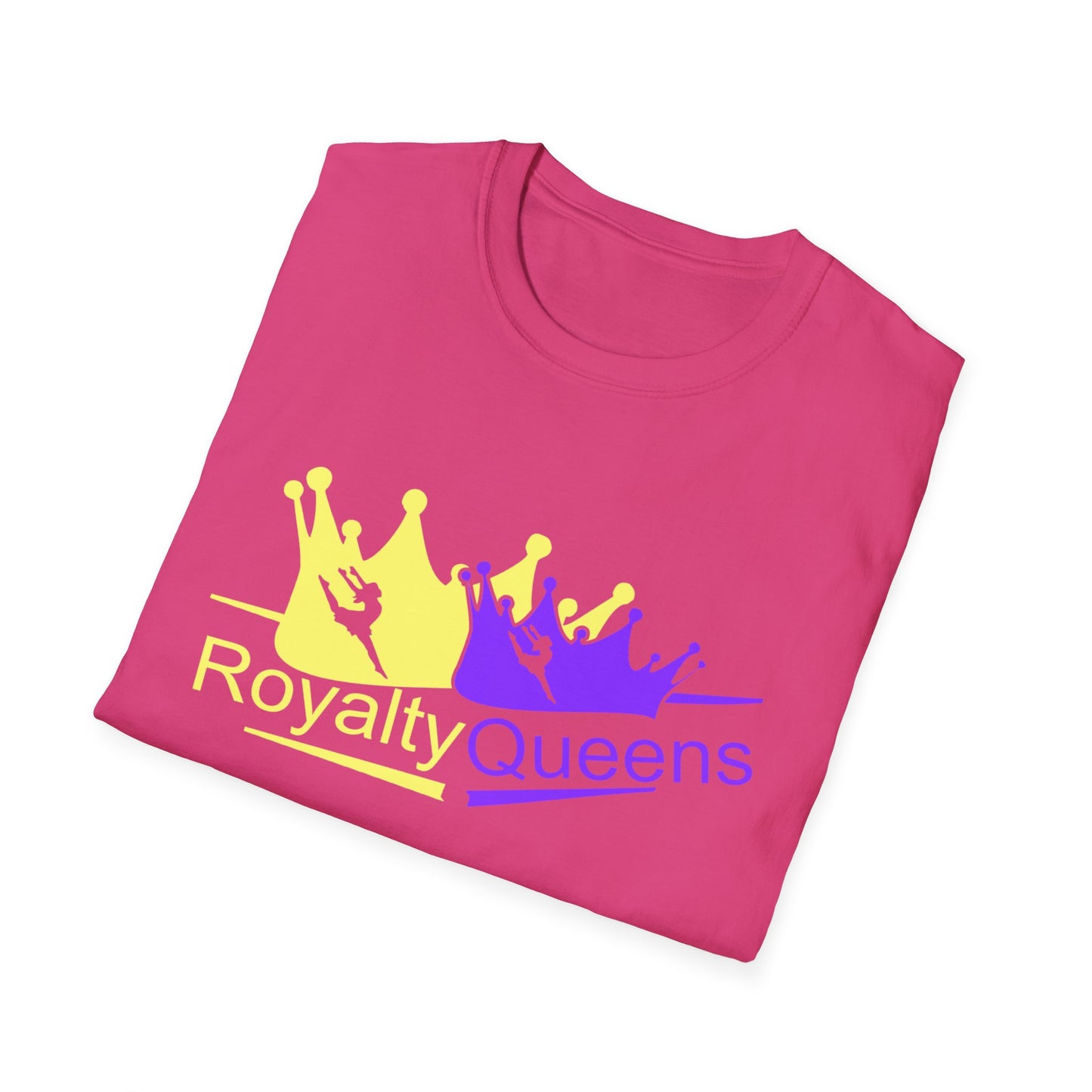 Royalty Queens Unisex Softstyle T-Shirt | Vibrant Crown Print | Perfect for Birthdays, Celebrations, and Everyday Wear