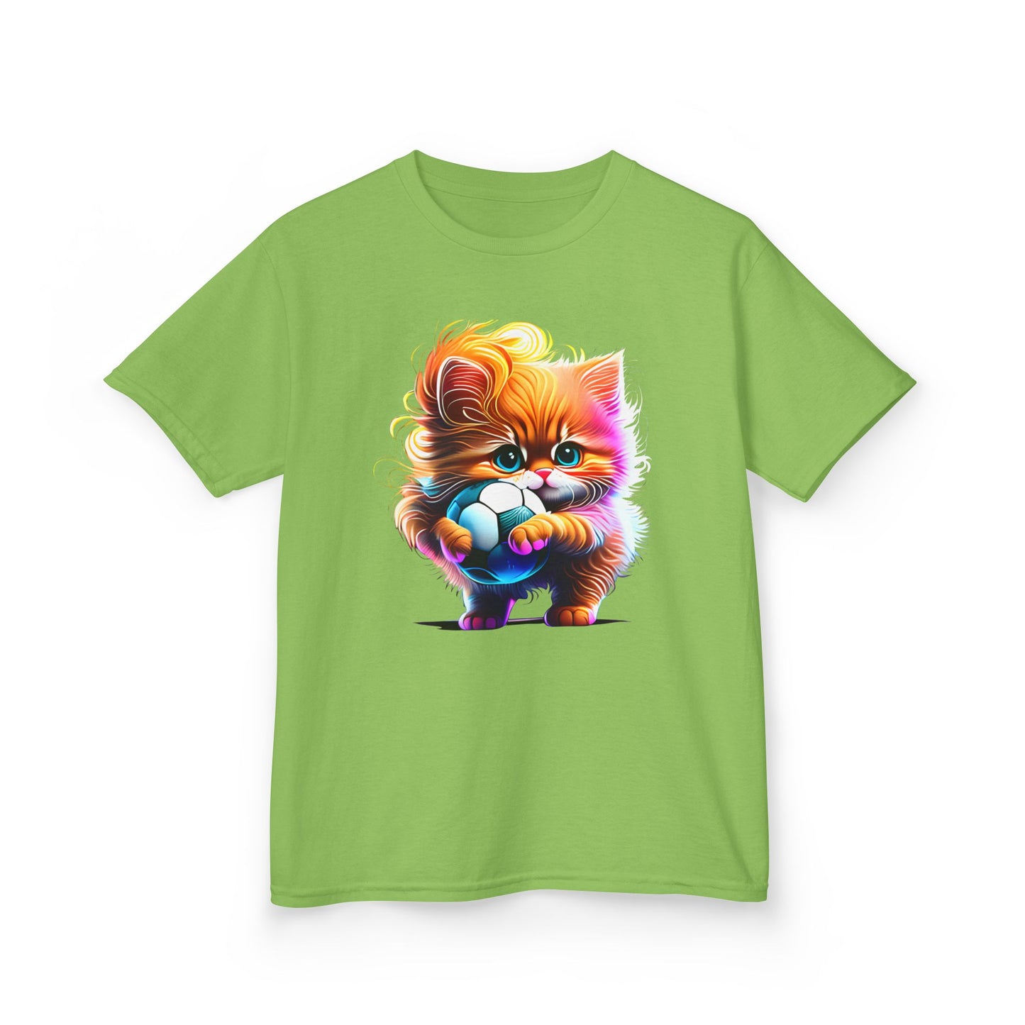 Colorful Kitten Kids Tee - Fun, Playful Cotton T-Shirt for Cat Lovers