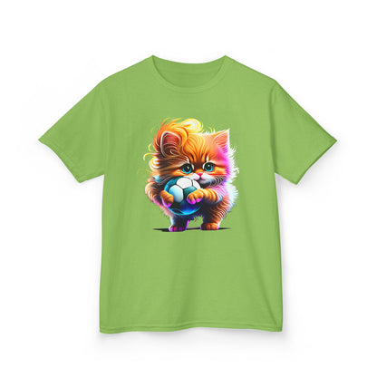 Colorful Kitten Kids Tee - Fun, Playful Cotton T-Shirt for Cat Lovers