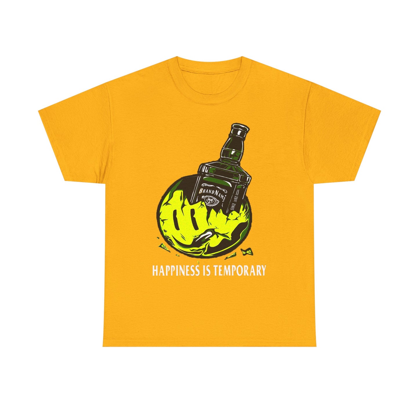 Unisex Heavy Cotton Tee - Eco-Friendly Bold Design with Bottle & Hand Graphic