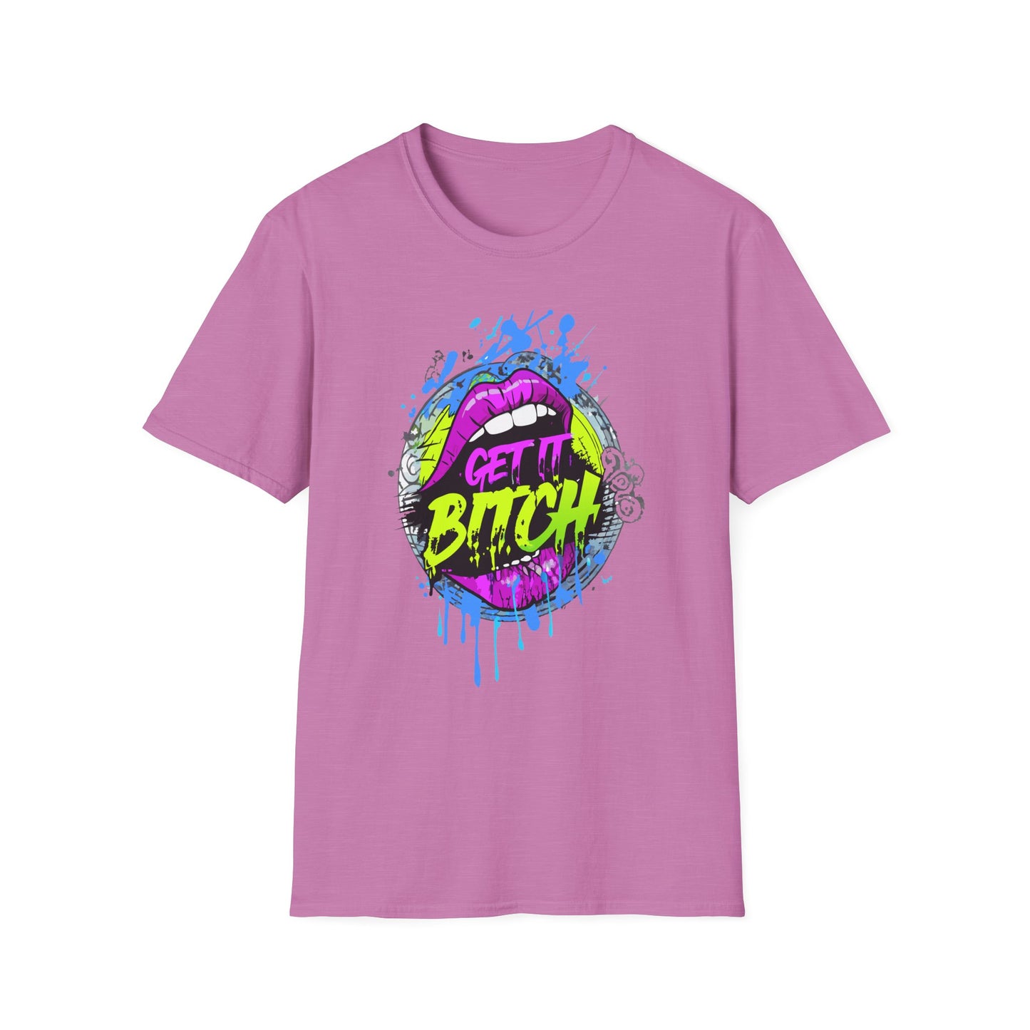 Colorful Graphic Tee for Fun Spirits | Get It Bitch Design, Unisex T-Shirt, Gift for Friends, Casual Wear, Party Shirt