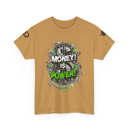 Money Power Unisex Heavy Cotton Tee | Statement Shirt, Motivational Apparel, Gift for Him, Streetwear, Casual T-Shirt