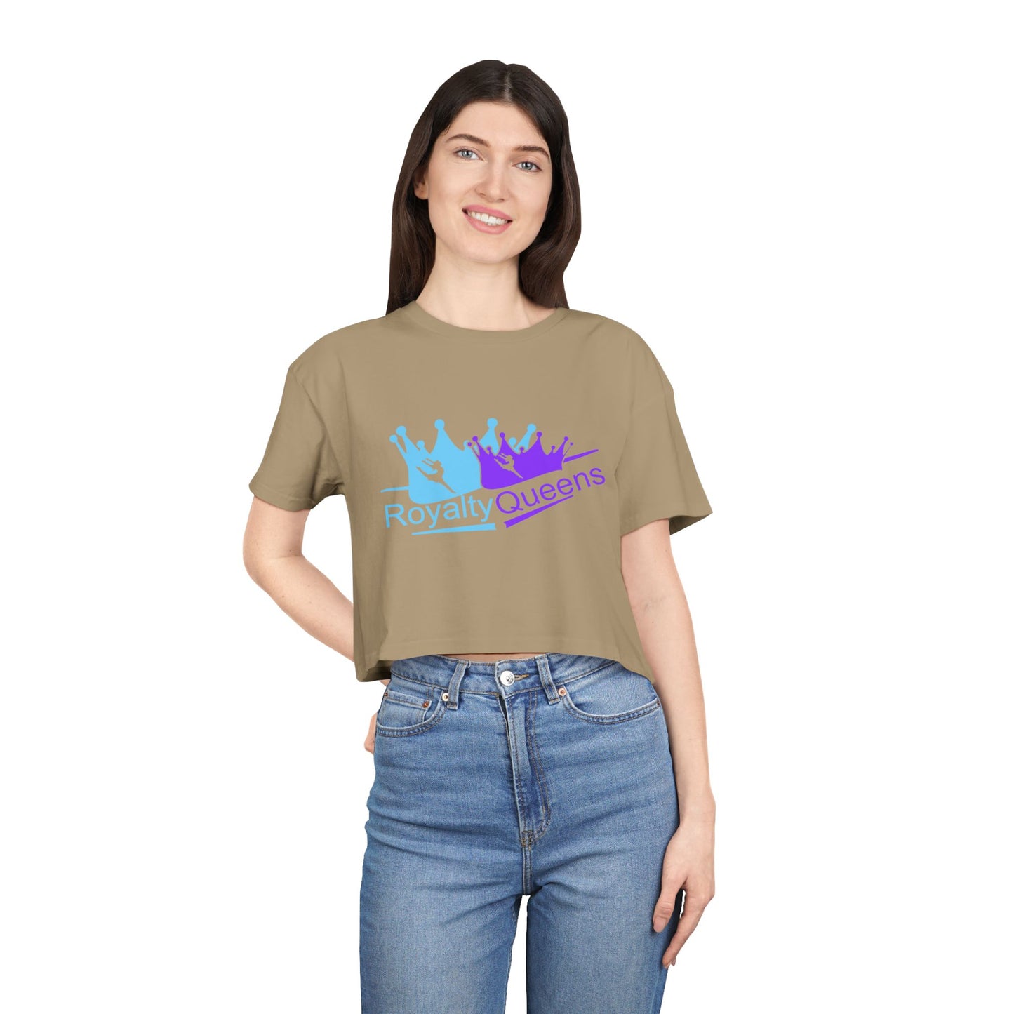 Royalty Queens Women's Crop Tee - Cute Summer Top, Inspirational Shirt, Gift for Her, Birthday Present, Casual Outfit