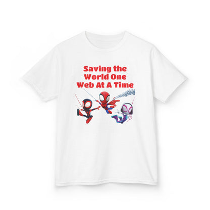 Kids Superhero Tee - Saving the World One Web At A Time