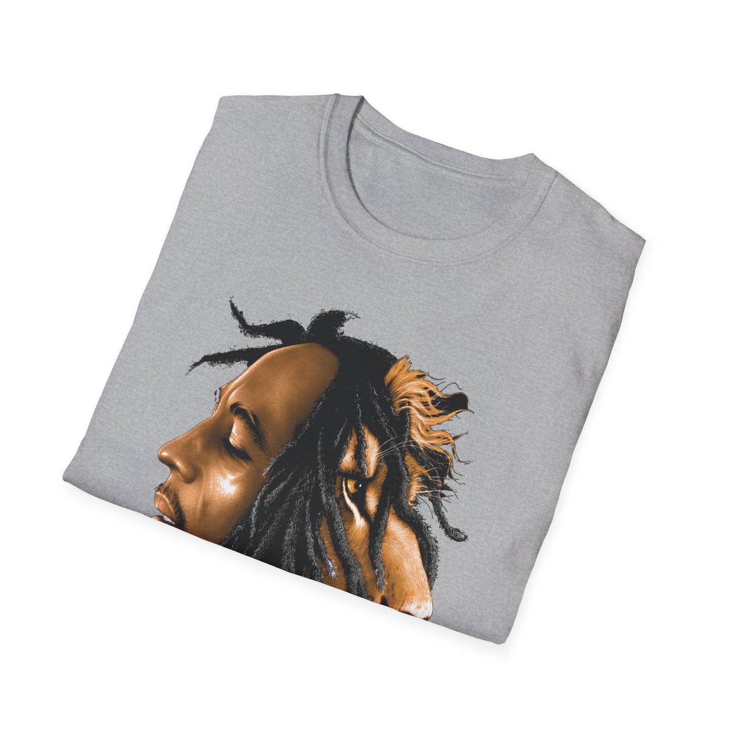 Rasta Lion Unisex Softstyle T-Shirt - Reggae Vibes Inspired Apparel