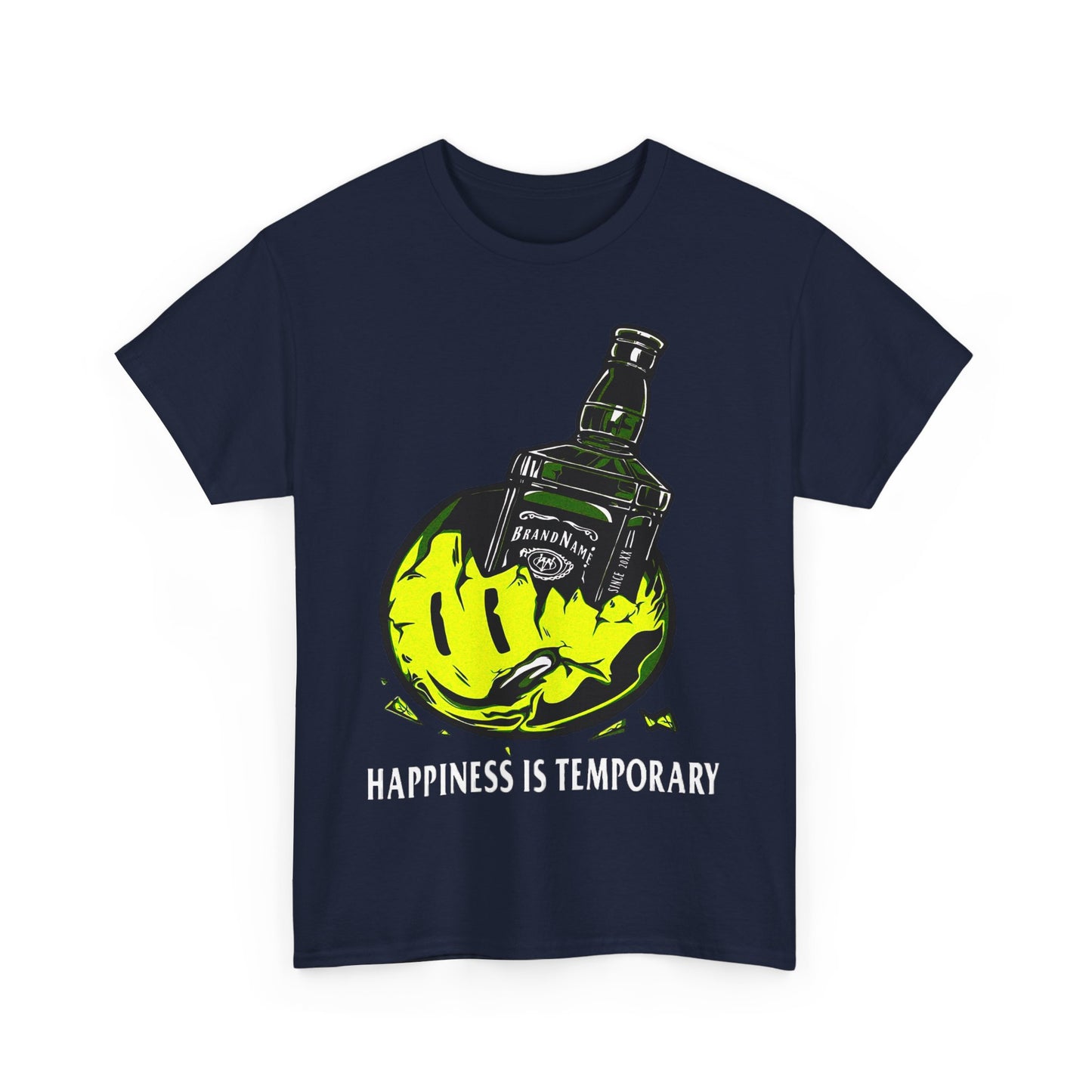 Unisex Heavy Cotton Tee - Eco-Friendly Bold Design with Bottle & Hand Graphic