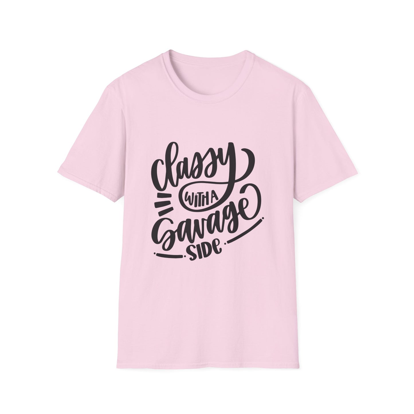 Classy with a Savage Side Unisex Softstyle T-Shirt - Trendy Graphic Tee for Casual Wear