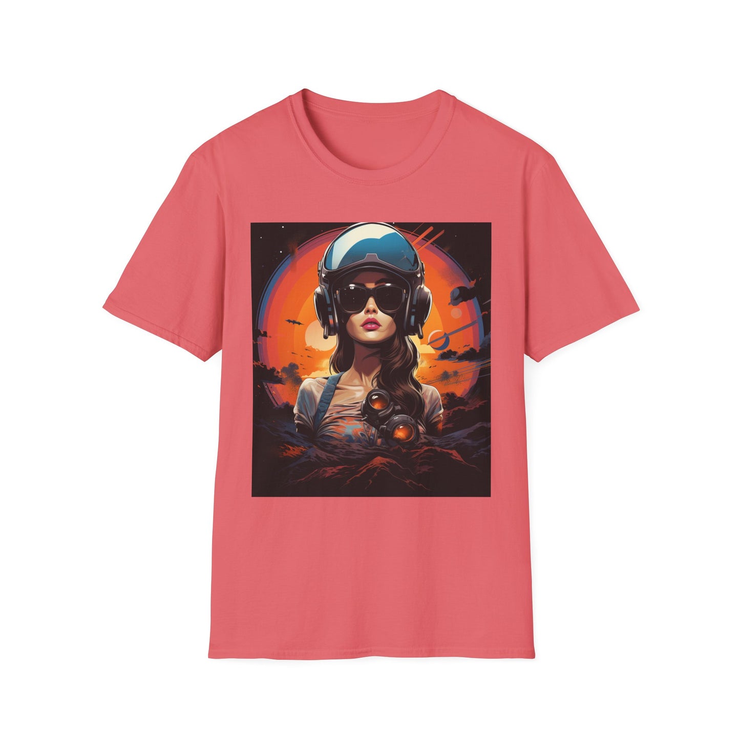 Cosmic Adventure Unisex Softstyle T-Shirt - Retro Space Graphic Tee