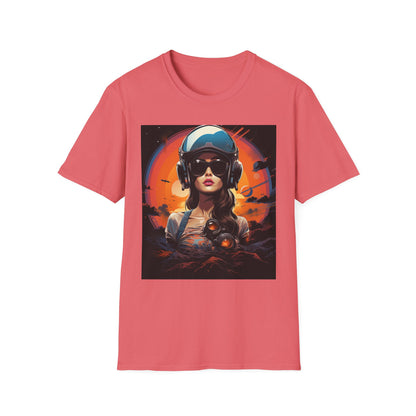 Cosmic Adventure Unisex Softstyle T-Shirt - Retro Space Graphic Tee