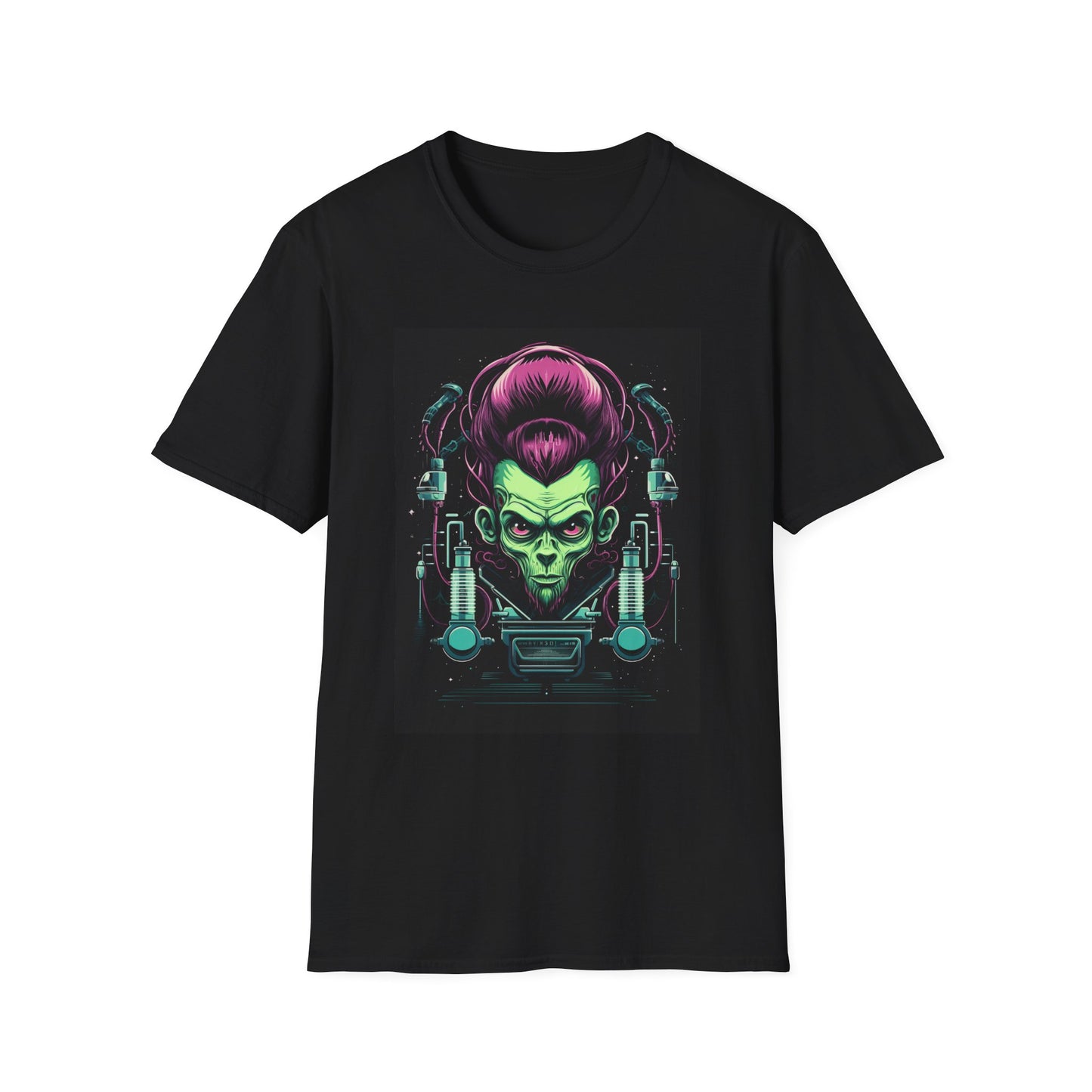 Cosmic Sci-Fi Graphic T-Shirt - Unisex Softstyle