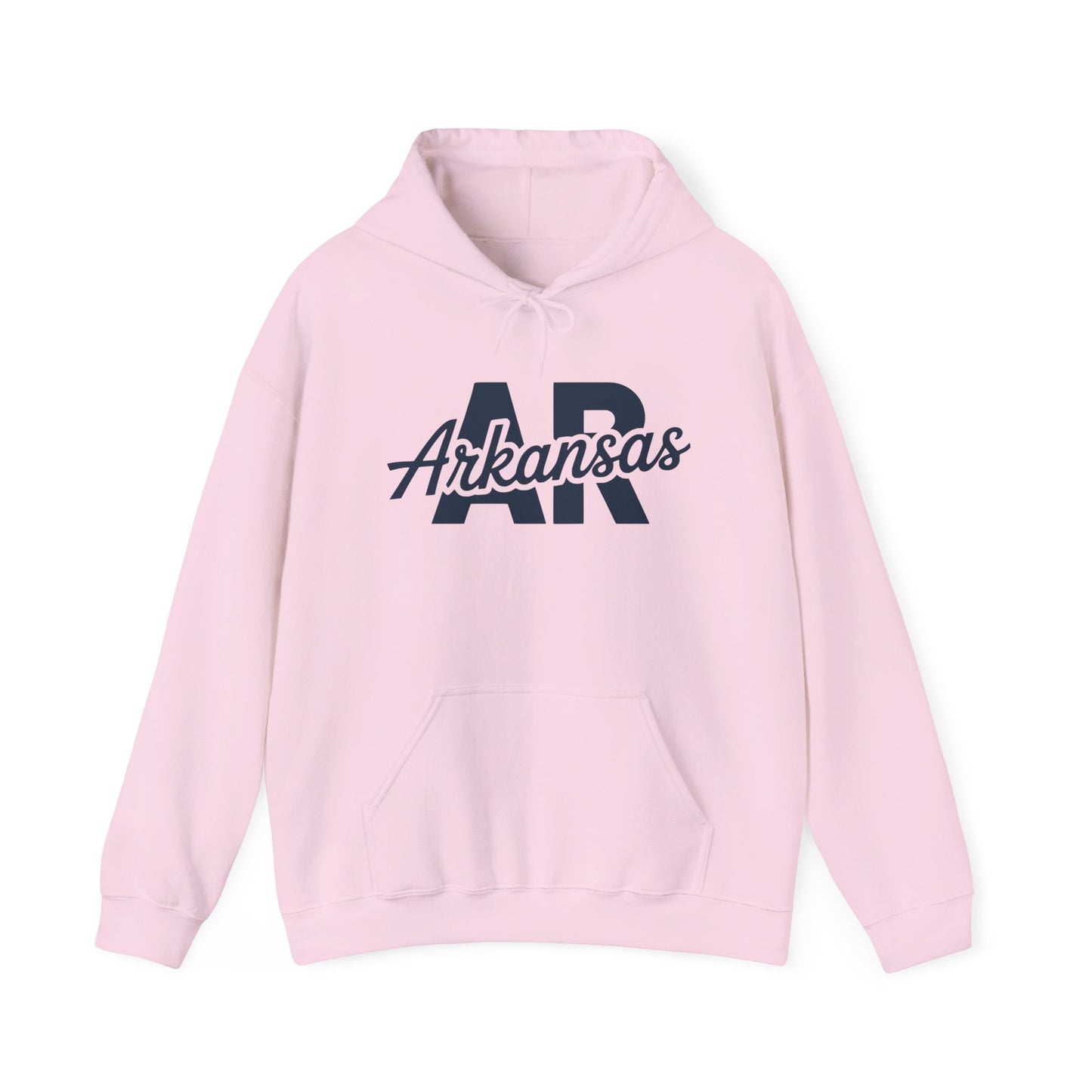 Arkansas AR Script Hoodie — Retro State Pride Pullover