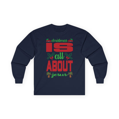 Unisex Christmas Long Sleeve Tee, Meaningful Holiday Shirt, Faith-Based Gift, Family Gathering Wear, Winter Party Outfit, Jesus [...]