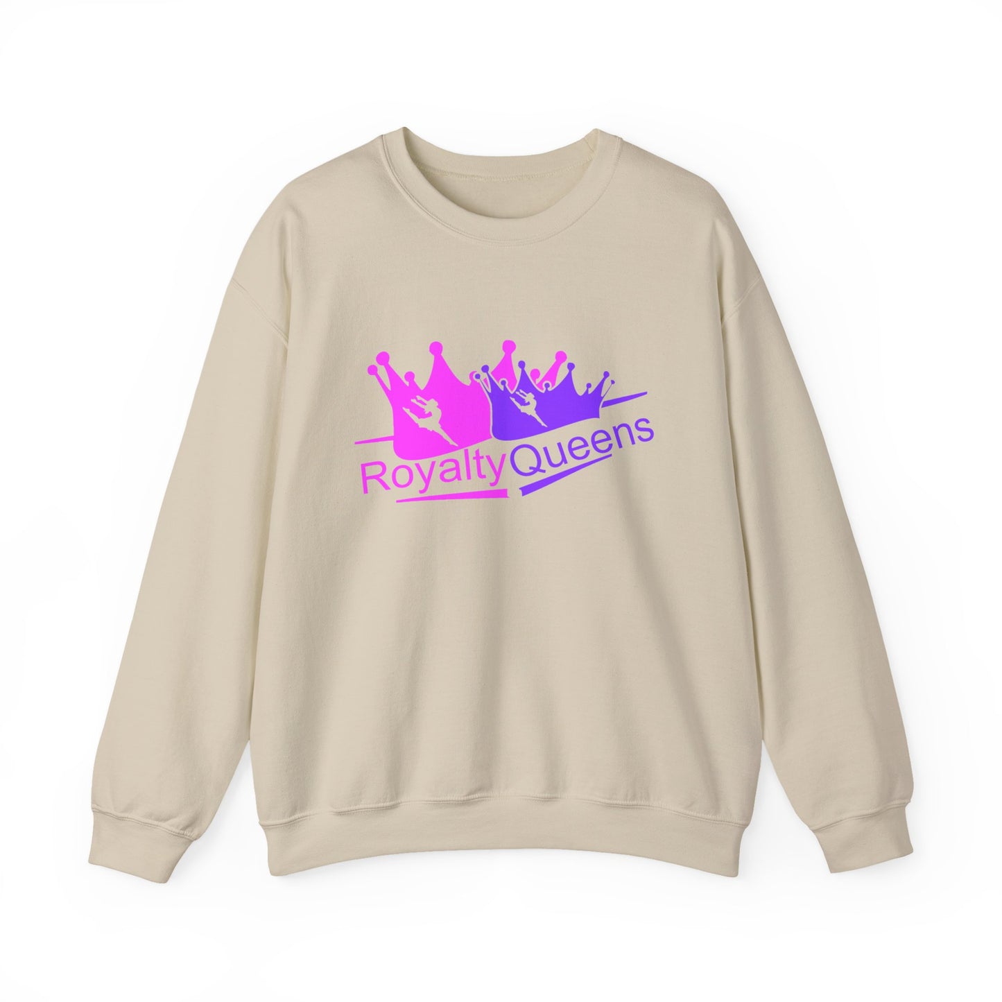 Royalty Queens Crewneck Sweatshirt — Pink & Purple Crown Graphic