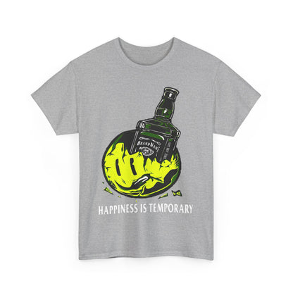 Unisex Heavy Cotton Tee - Eco-Friendly Bold Design with Bottle & Hand Graphic