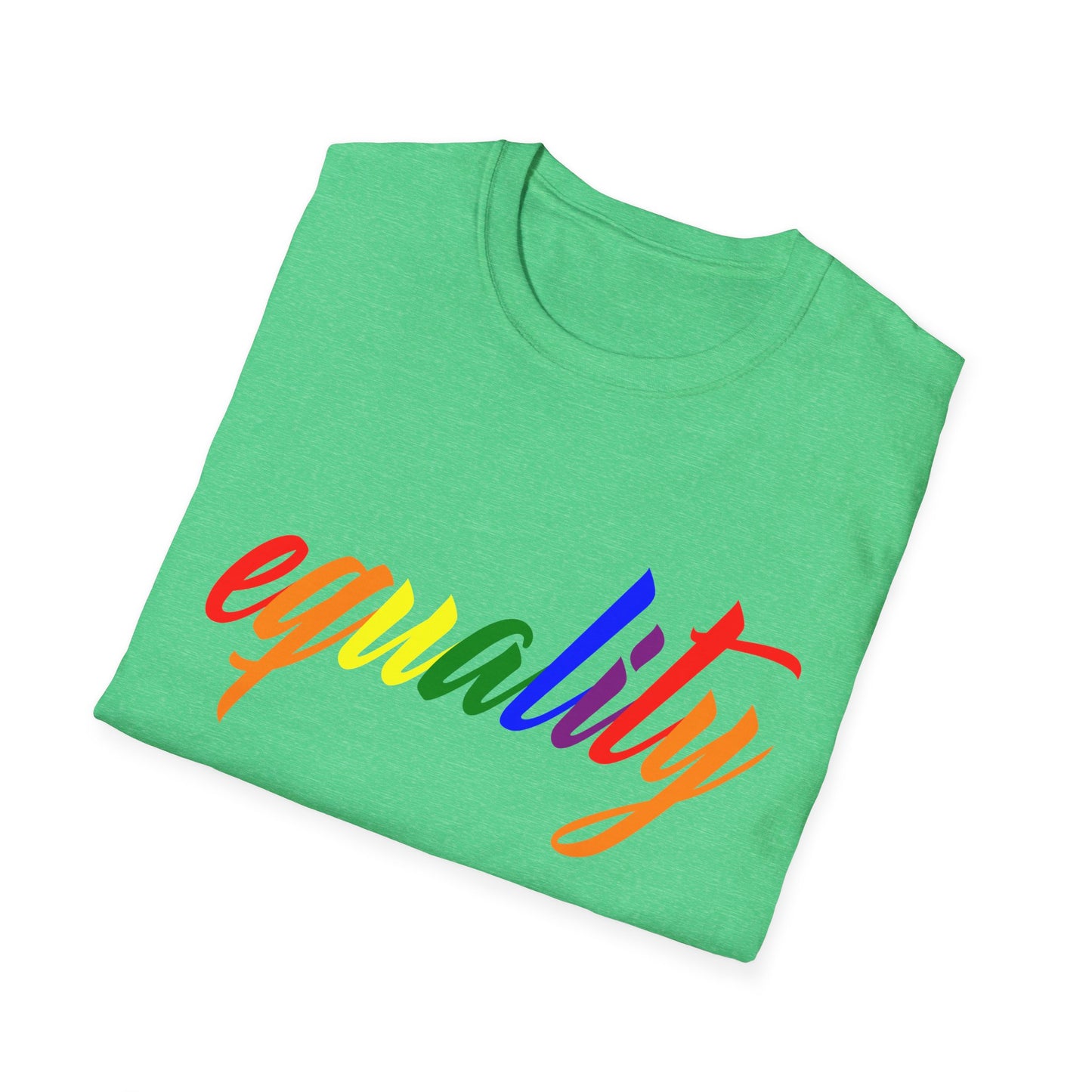 Unisex Equality T-Shirt, Softstyle Graphic Tee, LGBTQ+ Pride Apparel, Inclusive Fashion, Gift for Activists, Casual Wear