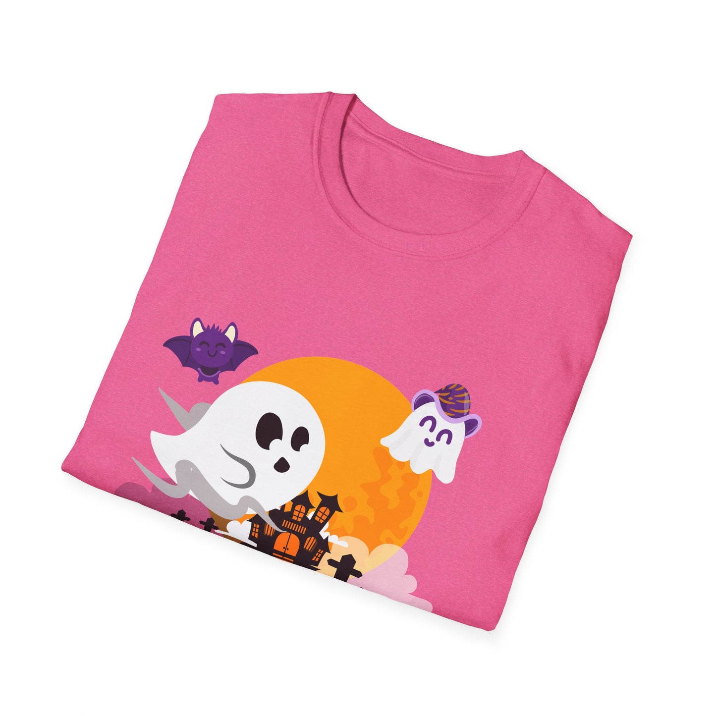 Halloween Ghost T-Shirt, Unisex Softstyle Tee, Spooky Season Shirt, Halloween Costume Top, Fall Festival Apparel