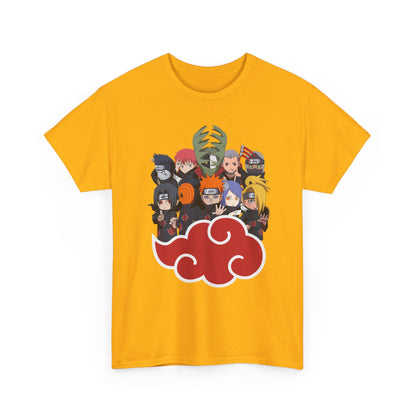 Anime-Inspired Unisex Heavy Cotton Tee - Naruto Characters Design