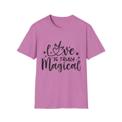 Love is Truly Magical Unisex Softstyle T-Shirt - Cute Gift for Couples and Celebrations