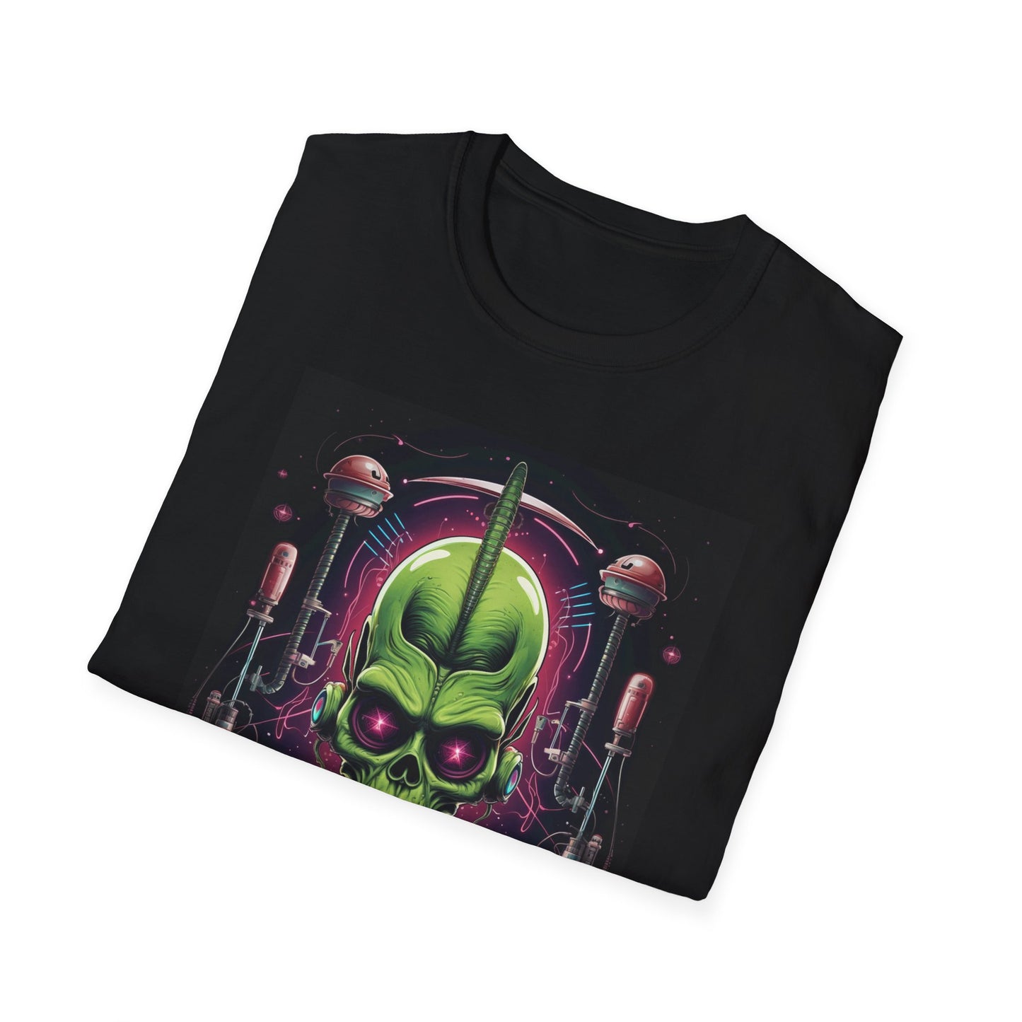 Alien Invader Graphic Unisex Softstyle T-Shirt