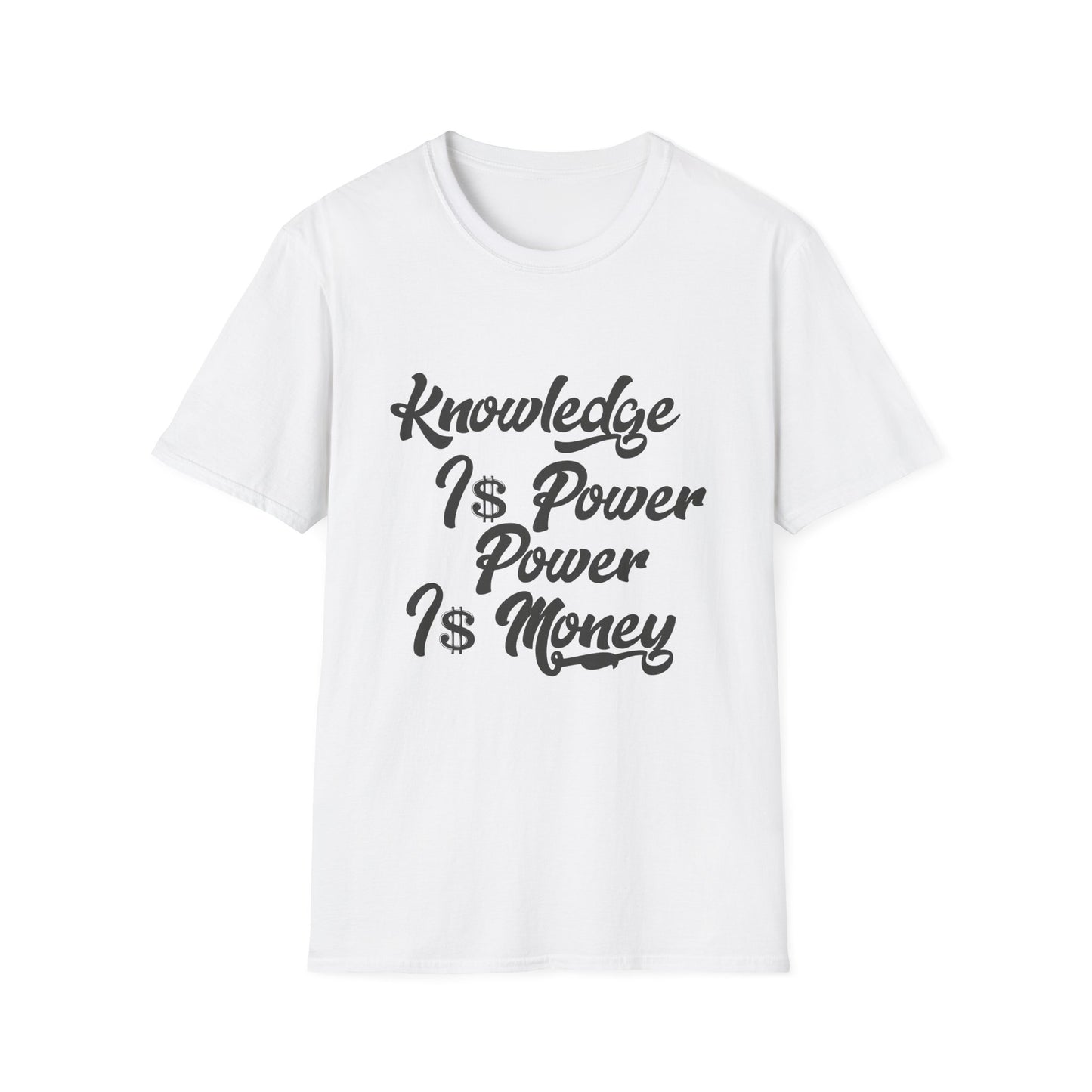 Knowledge Is Power Unisex Softstyle T-Shirt - Stylish Motivational Tee