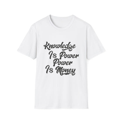 Knowledge Is Power Unisex Softstyle T-Shirt - Stylish Motivational Tee