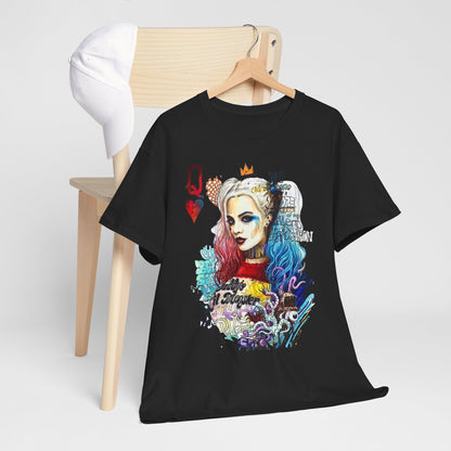 Harley Quinn Inspired Unisex Heavy Cotton Tee - Bold Graphic Design