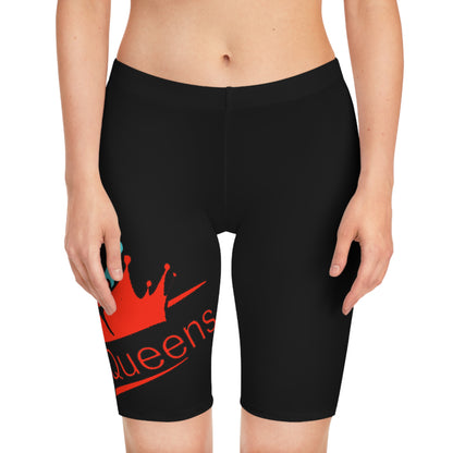 Stylish Women's Bike Shorts | Queens & Royalty Design | Activewear, Gym Shorts, Fitness Fashion, Summer Outfit, Cycling Gear