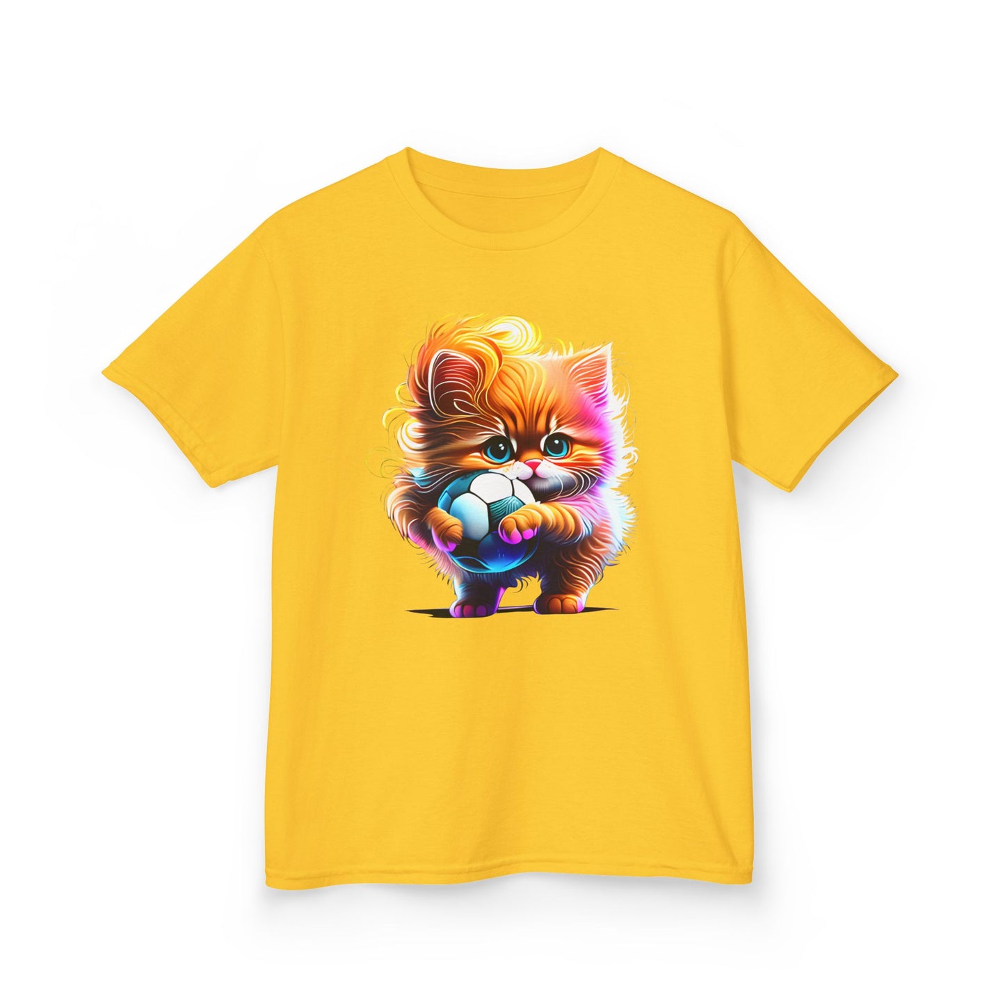 Colorful Kitten Kids Tee - Fun, Playful Cotton T-Shirt for Cat Lovers