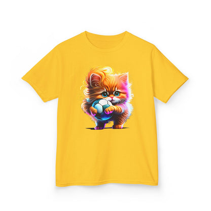 Colorful Kitten Kids Tee - Fun, Playful Cotton T-Shirt for Cat Lovers